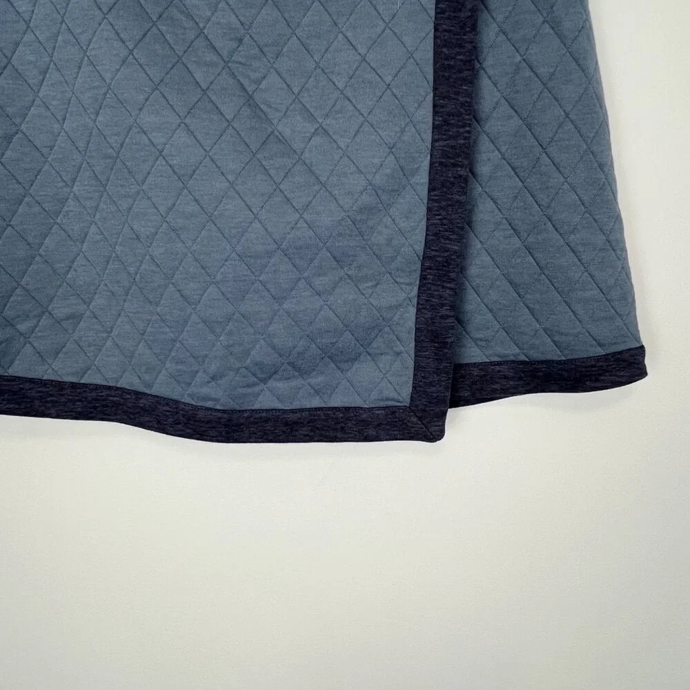 Sundance Womens Sidewalk Stroll Mini Skirt Blue Quilted Wrap size 12